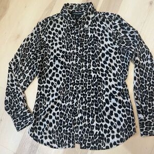 Cheetah Print Button Down Shirt by Cynthia Rowley.